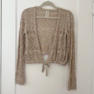 Anthropologie Pointelle Knit Cardigan Sweater - XS